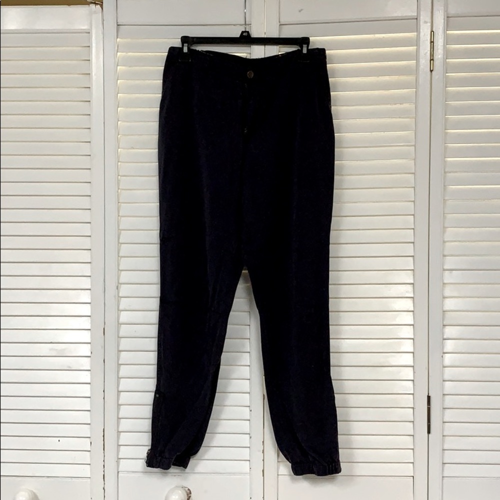 Logo high waisted jogger slacks